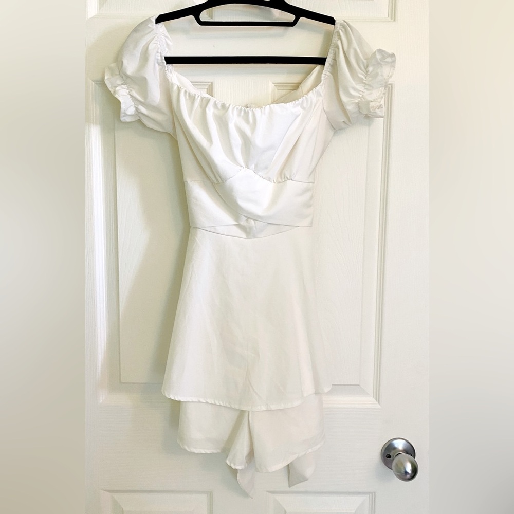Milkmaid satin like romper